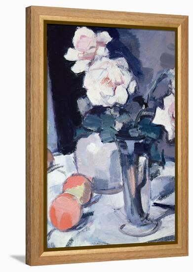 Roses in a Vase (Oil on Canvas)-Samuel John Peploe-Framed Premier Image Canvas