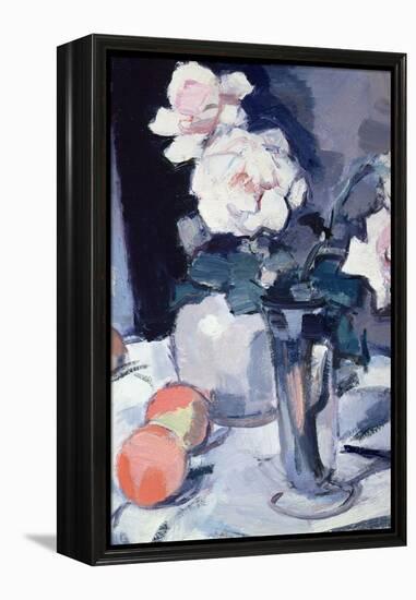 Roses in a Vase (Oil on Canvas)-Samuel John Peploe-Framed Premier Image Canvas