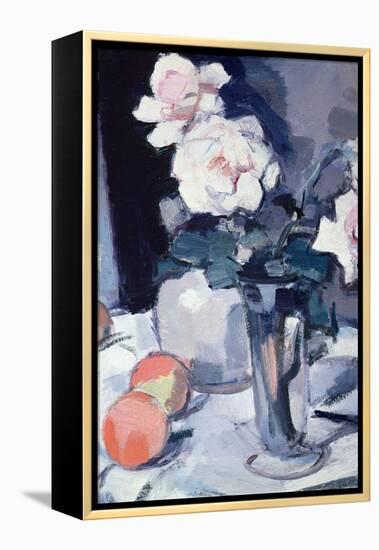 Roses in a Vase (Oil on Canvas)-Samuel John Peploe-Framed Premier Image Canvas