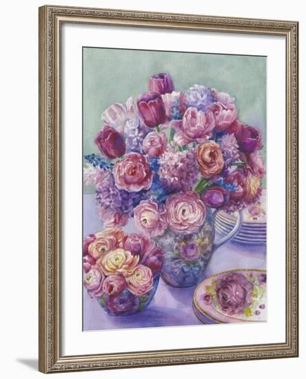 Roses in a Vase on the Table-ZPR Int’L-Framed Giclee Print