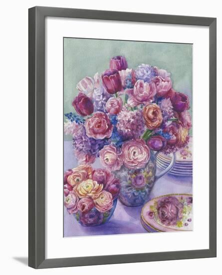 Roses in a Vase on the Table-ZPR Int’L-Framed Giclee Print