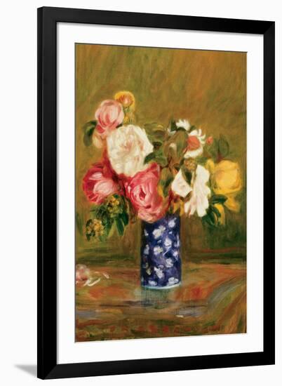 Roses in a Vase-Pierre-Auguste Renoir-Framed Art Print