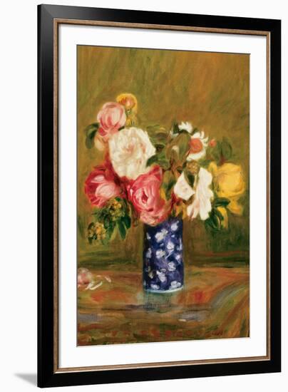 Roses in a Vase-Pierre-Auguste Renoir-Framed Art Print