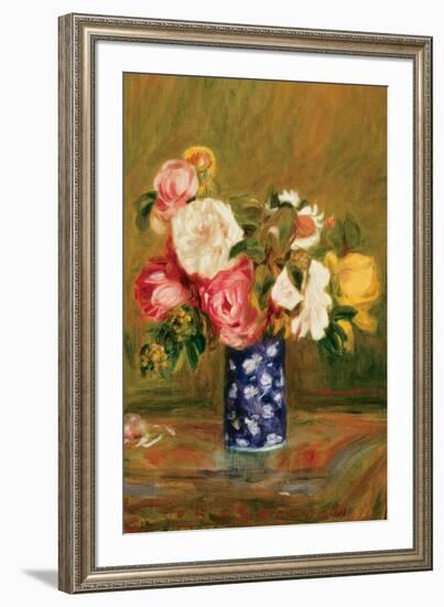 Roses in a Vase-Pierre-Auguste Renoir-Framed Art Print