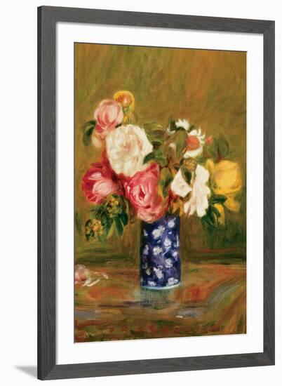 Roses in a Vase-Pierre-Auguste Renoir-Framed Art Print