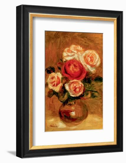 Roses in a Vase-Pierre-Auguste Renoir-Framed Premium Giclee Print