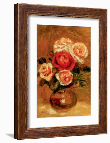 Roses in a Vase-Pierre-Auguste Renoir-Framed Premium Giclee Print