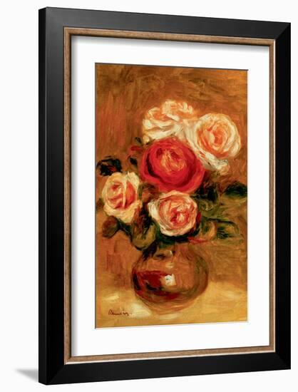 Roses in a Vase-Pierre-Auguste Renoir-Framed Premium Giclee Print