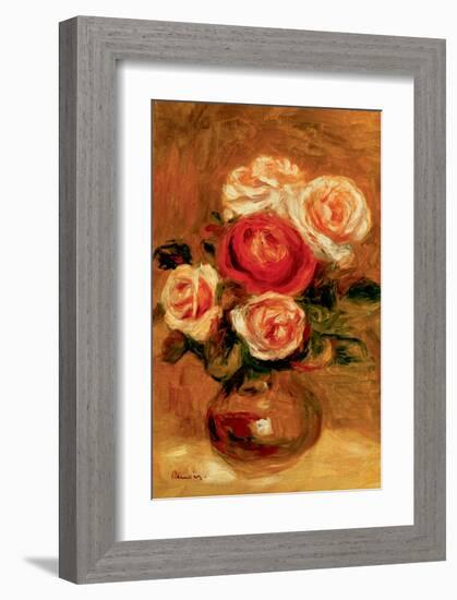 Roses in a Vase-Pierre-Auguste Renoir-Framed Premium Giclee Print