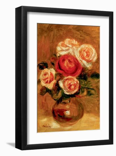 Roses in a Vase-Pierre-Auguste Renoir-Framed Premium Giclee Print