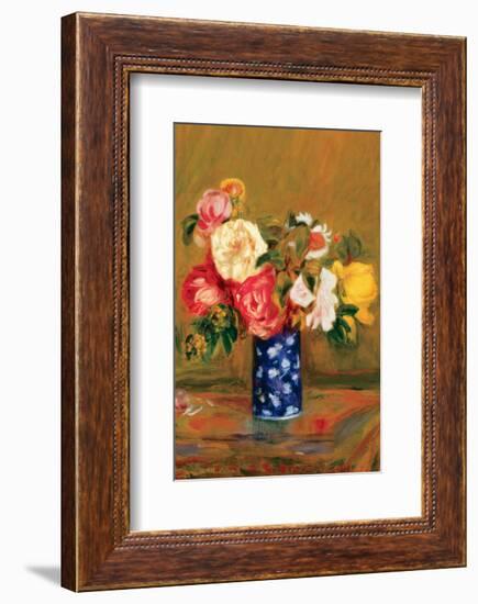 Roses in a Vase-Pierre-Auguste Renoir-Framed Premium Giclee Print