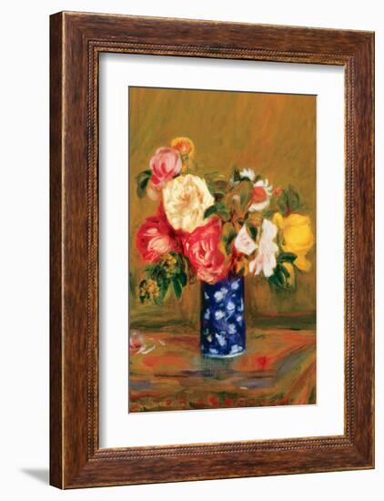 Roses in a Vase-Pierre-Auguste Renoir-Framed Premium Giclee Print