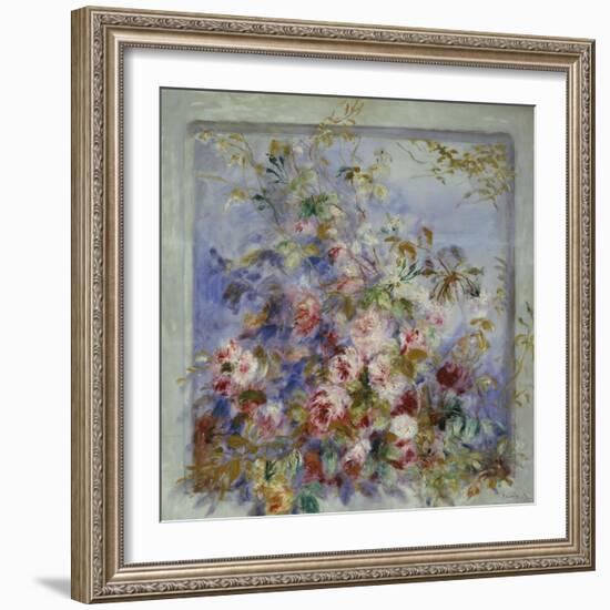 Roses in a Window; Roses Dans Une Fenetre-Pierre-Auguste Renoir-Framed Giclee Print