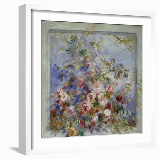 Roses in a Window; Roses Dans Une Fenetre-Pierre-Auguste Renoir-Framed Giclee Print