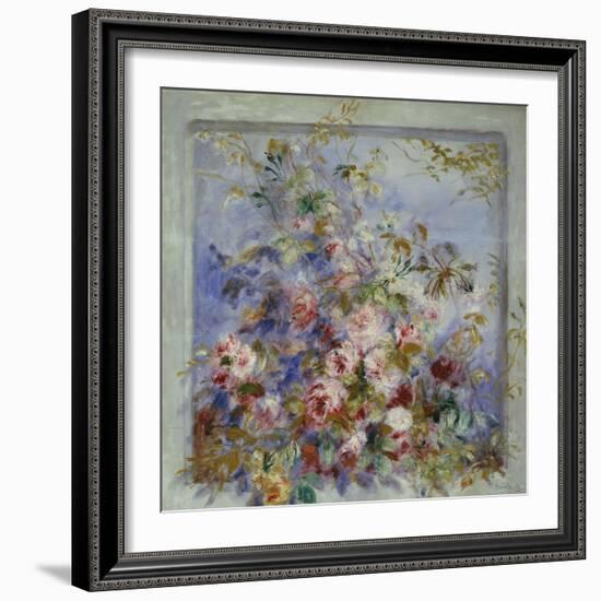 Roses in a Window; Roses Dans Une Fenetre-Pierre-Auguste Renoir-Framed Giclee Print