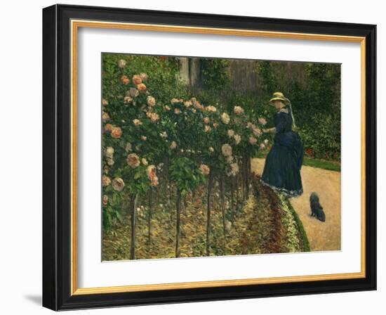 Roses in the Garden at Petit Gennevilliers, 1886-Gustave Caillebotte-Framed Art Print