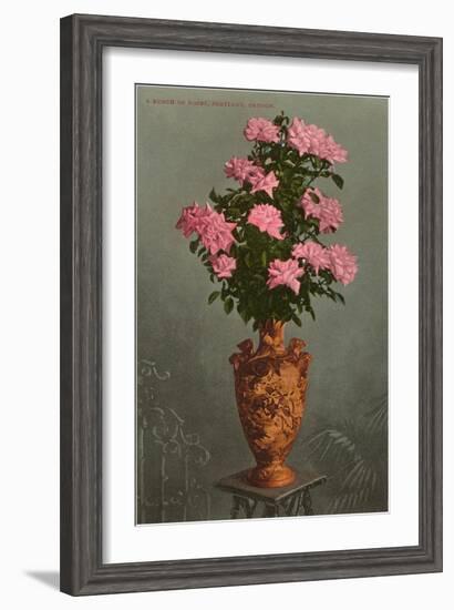 Roses in Vase, Portland, Oregon-null-Framed Art Print