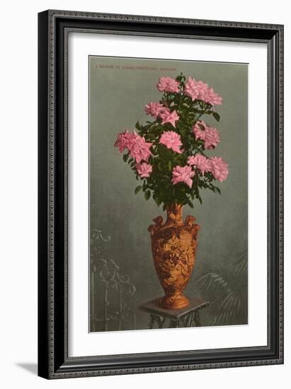 Roses in Vase, Portland, Oregon-null-Framed Art Print