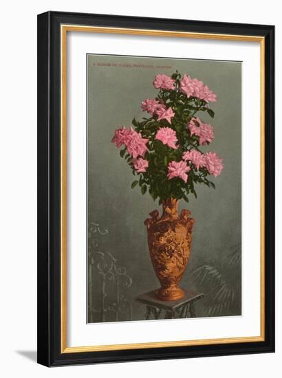 Roses in Vase, Portland, Oregon-null-Framed Art Print