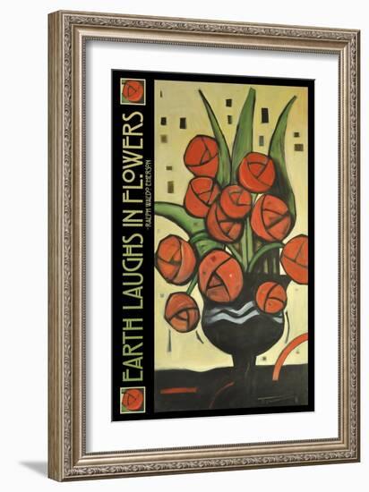 Roses in Vase Poster-Tim Nyberg-Framed Giclee Print