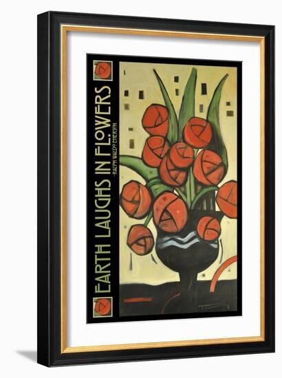Roses in Vase Poster-Tim Nyberg-Framed Giclee Print