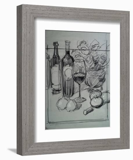 Roses, Italian Wine and Garlic-Nobu Haihara-Framed Giclee Print