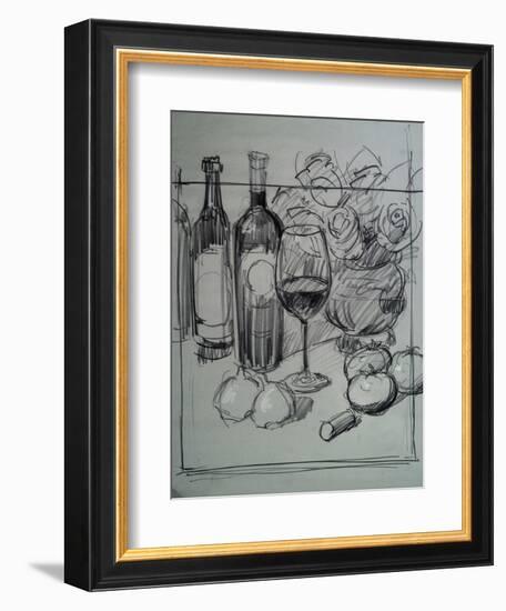 Roses, Italian Wine and Garlic-Nobu Haihara-Framed Giclee Print