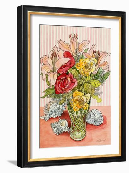 Roses, Lillies and Shells, 2008-Joan Thewsey-Framed Giclee Print
