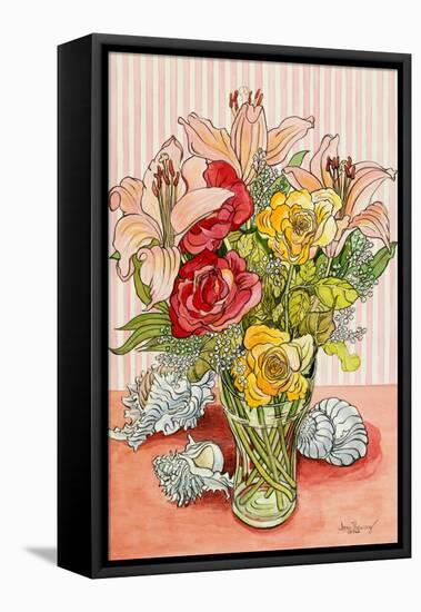 Roses, Lillies and Shells, 2008-Joan Thewsey-Framed Premier Image Canvas