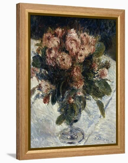 Roses mousseuses-Pierre-Auguste Renoir-Framed Premier Image Canvas