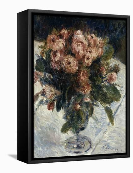 Roses mousseuses-Pierre-Auguste Renoir-Framed Premier Image Canvas