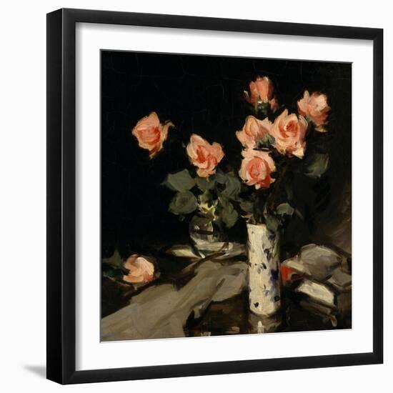 Roses (Oil on Canvas)-Samuel John Peploe-Framed Giclee Print