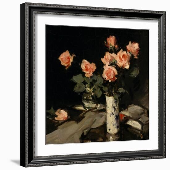 Roses (Oil on Canvas)-Samuel John Peploe-Framed Giclee Print
