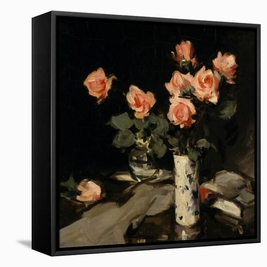 Roses (Oil on Canvas)-Samuel John Peploe-Framed Premier Image Canvas