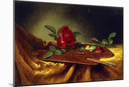 Roses on a Palette, 1880's-Martin Johnson Heade-Mounted Giclee Print