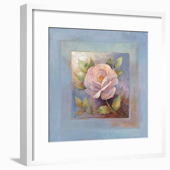 Roses on Blue IV-Peter McGowan-Framed Art Print