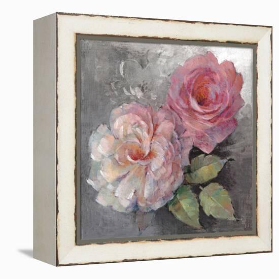 Roses on Gray I Crop-Peter McGowan-Framed Stretched Canvas