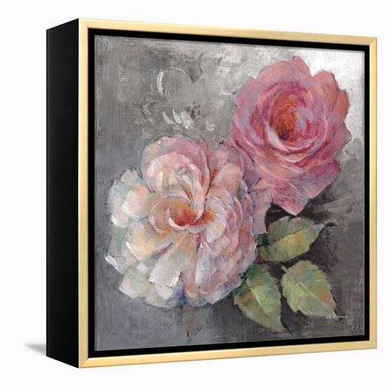 Roses on Gray I Crop-Peter McGowan-Framed Stretched Canvas