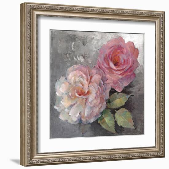 Roses on Gray I Crop-Peter McGowan-Framed Art Print