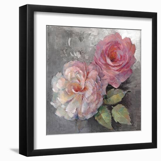 Roses on Gray I Crop-Peter McGowan-Framed Art Print