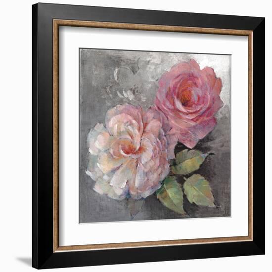 Roses on Gray I Crop-Peter McGowan-Framed Art Print