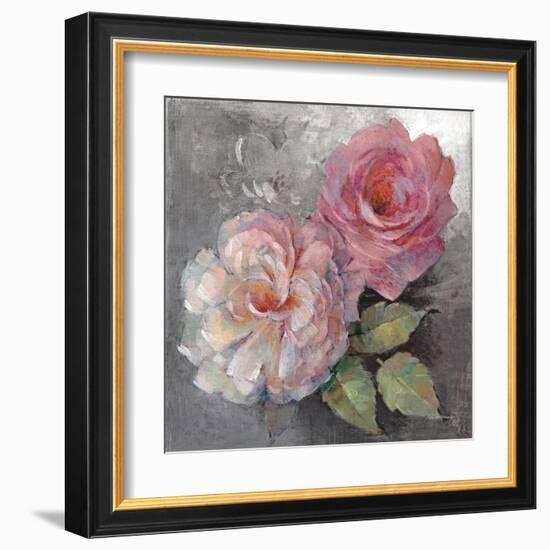 Roses on Gray I Crop-Peter McGowan-Framed Art Print