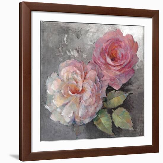 Roses on Gray I Crop-Peter McGowan-Framed Art Print