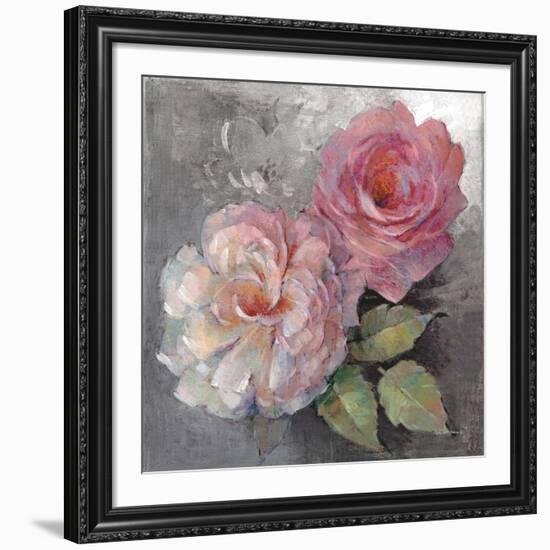 Roses on Gray I Crop-Peter McGowan-Framed Art Print