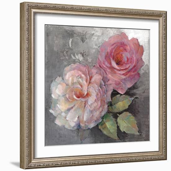 Roses on Gray I Crop-Peter McGowan-Framed Art Print