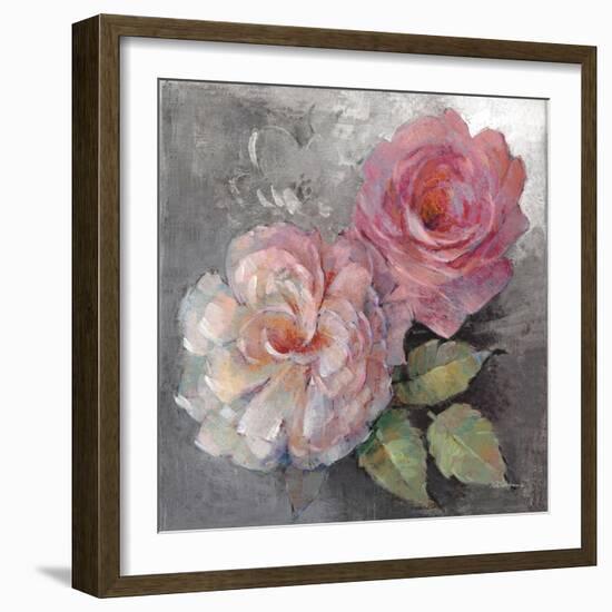 Roses on Gray I Crop-Peter McGowan-Framed Art Print