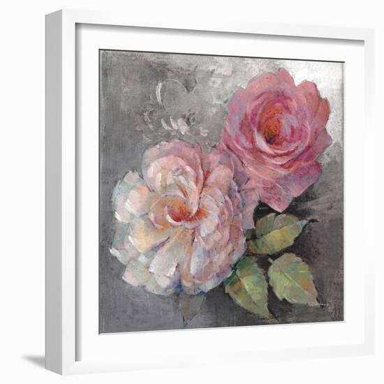 Roses on Gray I Crop-Peter McGowan-Framed Art Print