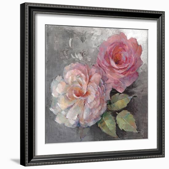 Roses on Gray I Crop-Peter McGowan-Framed Art Print