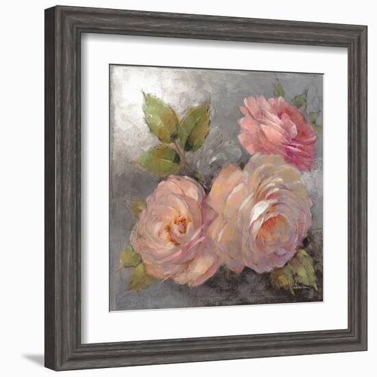 Roses on Gray II Crop-Peter McGowan-Framed Art Print