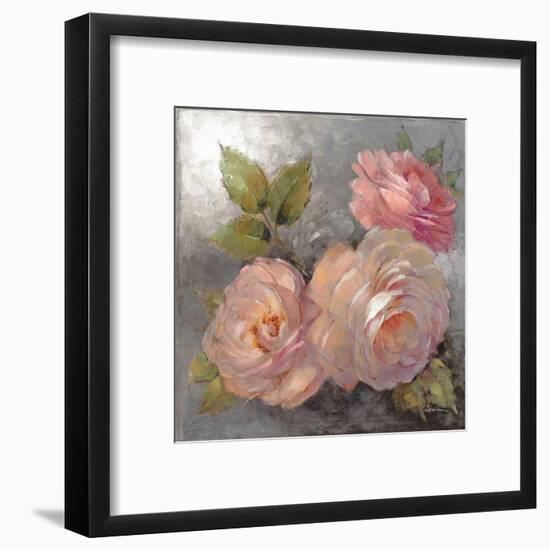 Roses on Gray II Crop-Peter McGowan-Framed Art Print